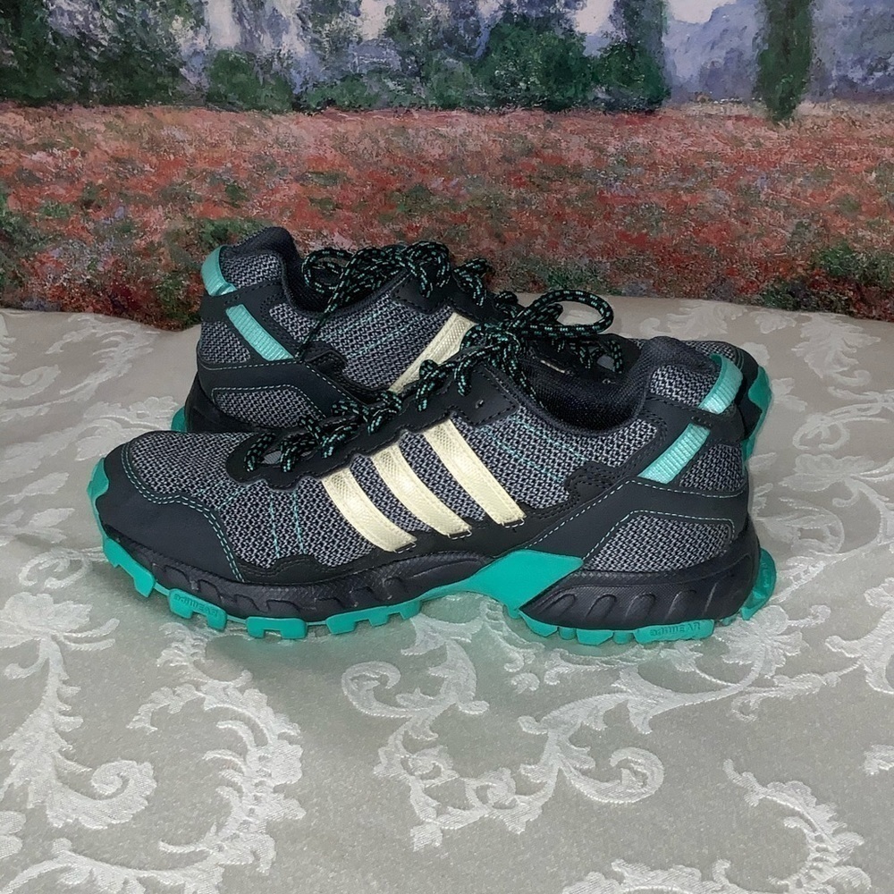 NEW Adidas PYV 702001 Green & Gray Mesh Lace Up Reflectors Running Shoes 6.5 - Picture 3 of 15